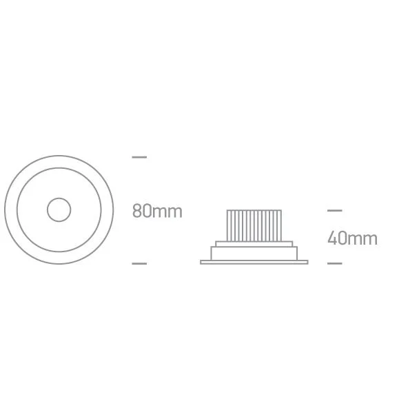 ONE LIGHT 11107P/W/W Amarusi biały wpust LED IP54 3000K 7W
