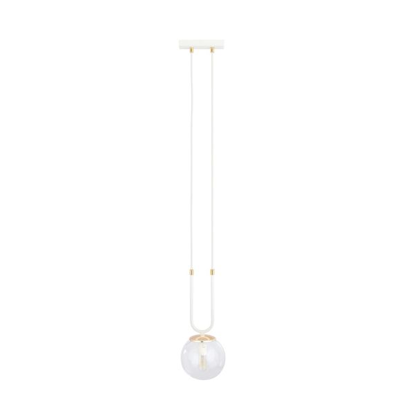 EMIBIG 1116/1 LAMPA WISZĄCA GLAM 1 WHITE/TRANSPARENT
