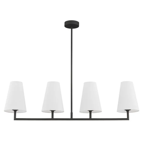 ARGON 1831 SAFIANO lampa wisząca 4 pł. biały, czarny