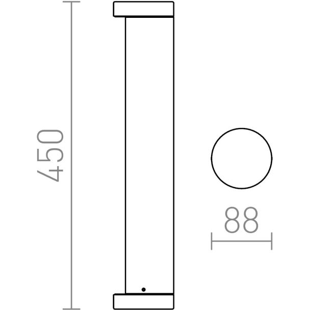RENDL R11171 SONET 450 stojąca antracyt 230V LED 7W IP54 3000K
