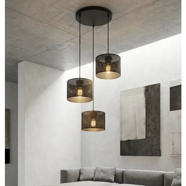 EMIBIG 1670/3PREM LUX 3 BLACK PREM LAMPA WISZĄCA