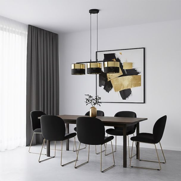 EMIBIG 1649/3 LUX 3 BL GOLD LAMPA WISZĄCA