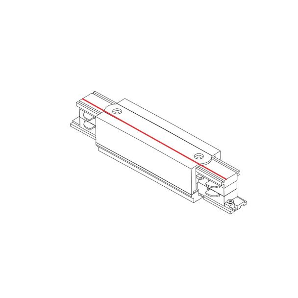 NOWODVORSKI CTLS POWER STRAIGHT CONNECTOR 8708 oświetlenie komercyjne systemy konfigurowalny akcesoria 3-fazowy