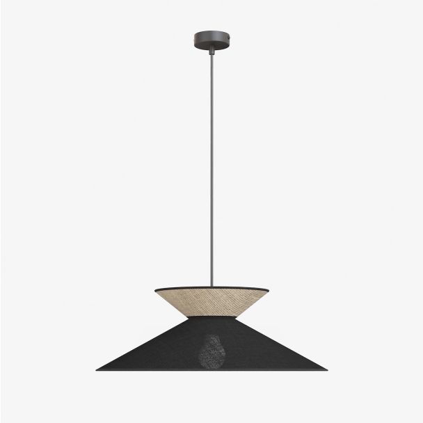 EMIBIG 1770/1 SOFTA 1 BLACK RATTAN Lampa wisząca