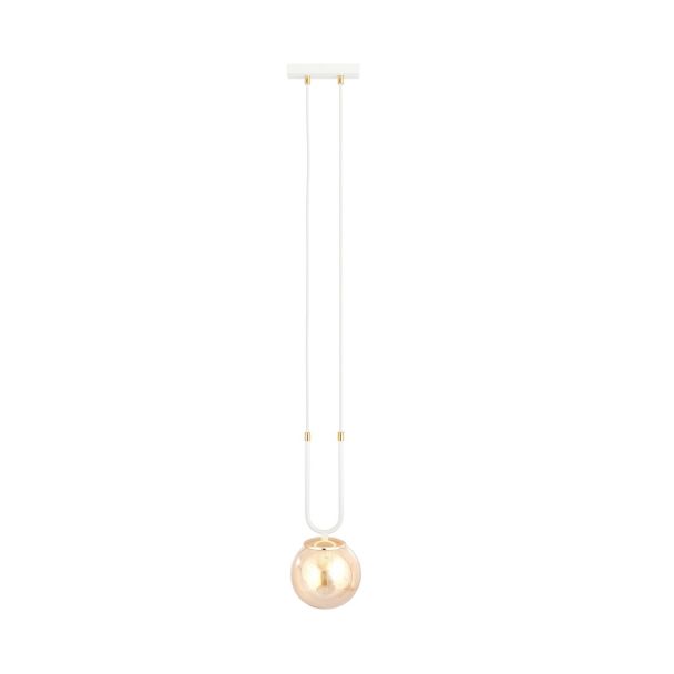 EMIBIG 1117/1 LAMPA WISZĄCA GLAM 1 WHITE/MIODOWY