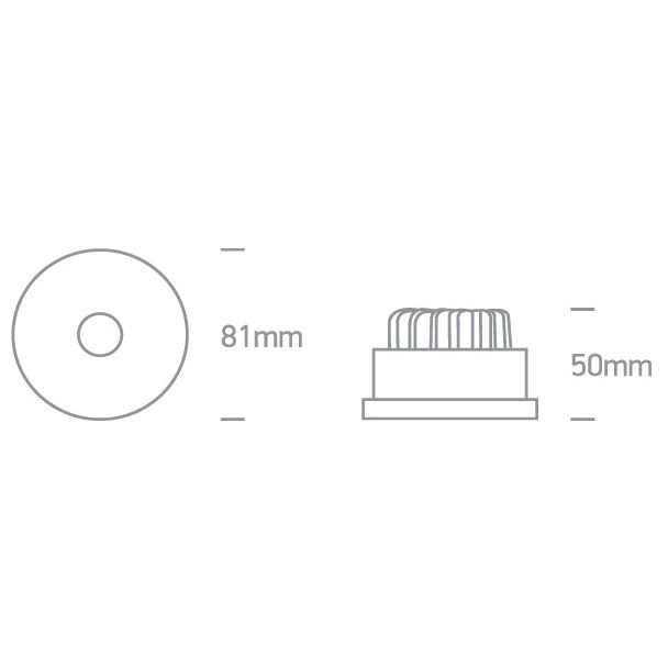 ONE LIGHT 10108R/W/W Skalia biały wpust COB LED 3000K 8W
