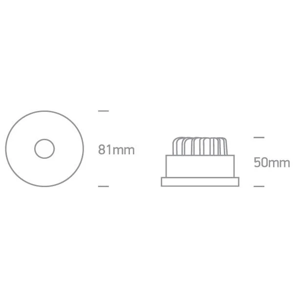 ONE LIGHT 10108R/W/W Skalia biały wpust COB LED 3000K 8W