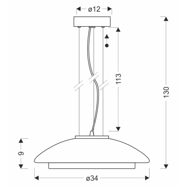 CANDELLUX STUDIO 31-51080 OMBRE 34 lampa wisząca