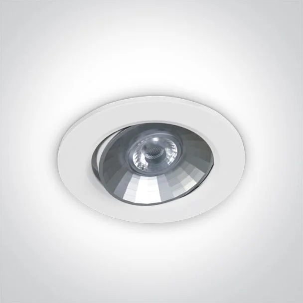 ONE LIGHT 11106K/W Egaleo wpust z 3 pierścieniami białym & czarnym & szarym oraz wbudowanym nieściemnialnym sterownikiem LED 100-240V 6W