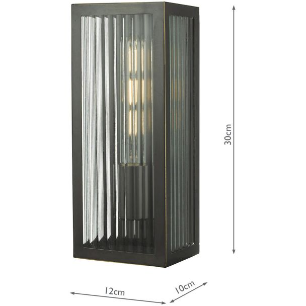 DAR KEE5263 KEEGAN 1LT W/LT RUBBED BRONZE SMALL IP44
