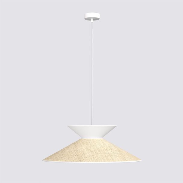 EMIBIG 1769/1 SOFTA 1 RATTAN WHITE Lampa wisząca