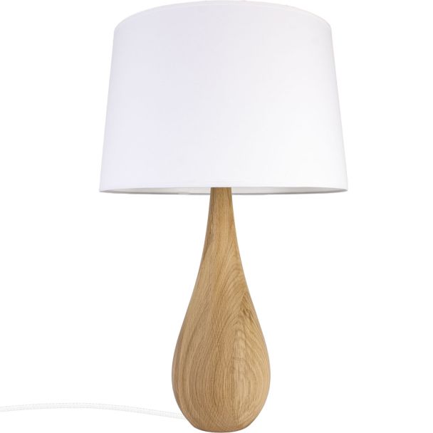 Hellux 4112245 Lampa VASE dąb / biały abażur