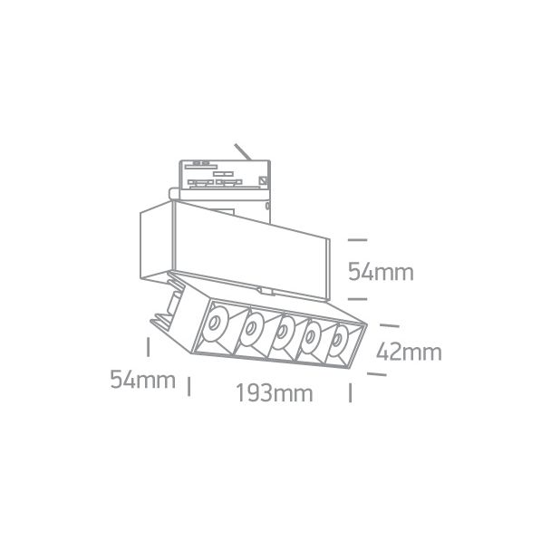 ONE LIGHT 65506BT/B/W Iperia czarny track spot COB LED 3000K 20W
