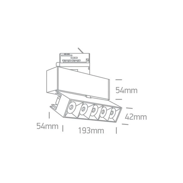 ONE LIGHT 65506BT/B/W Iperia czarny track spot COB LED 3000K 20W