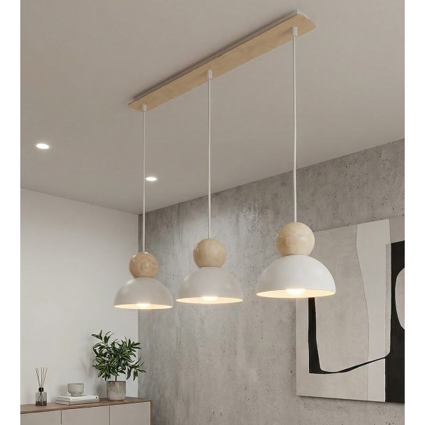 EMIBIG 1677/3 KAKI 3 WHITE LAMPA WISZĄCA