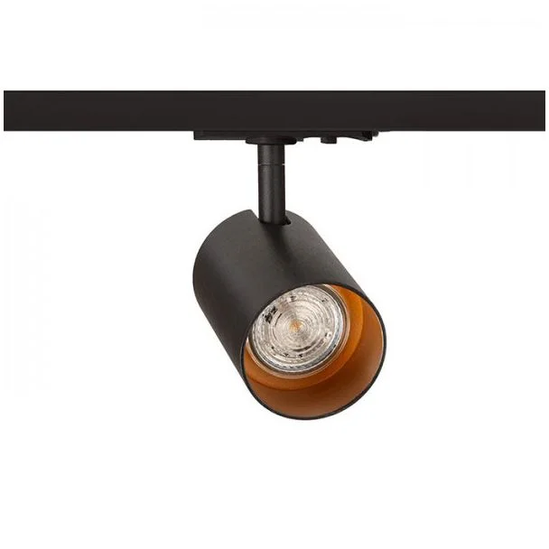 RENDL R13498 CONNOR do szyny 1-faz czarna/złota 230V LED GU10 10W oprawa 1-fazowy
