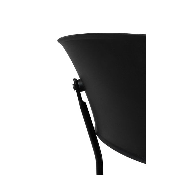 KING HOME PC-161 Krzesło JETT czarne - polipropylen, metal