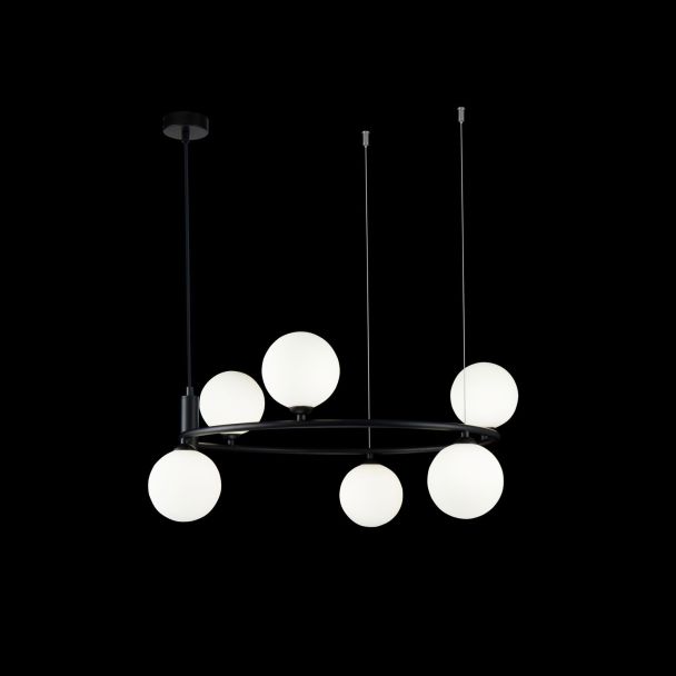 MAYTONI MOD013PL-06B Modern Ring Pendant Lamp Black