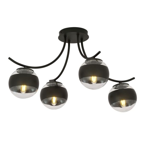 EMIBIG 1111/4 LAMPA SUFITOWA BOSTON 4 BLACK/STRIPE