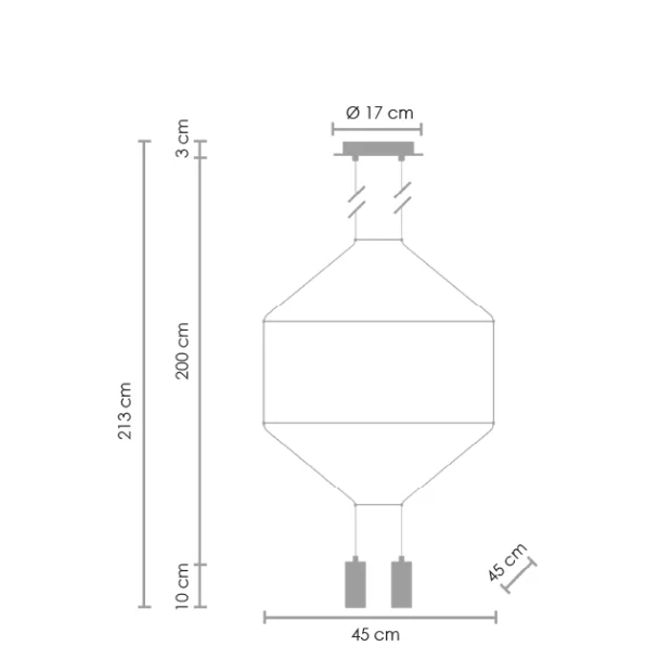 Step into Design ST-5961-4 Lampa wisząca LINEA-4 czarna 45 cm