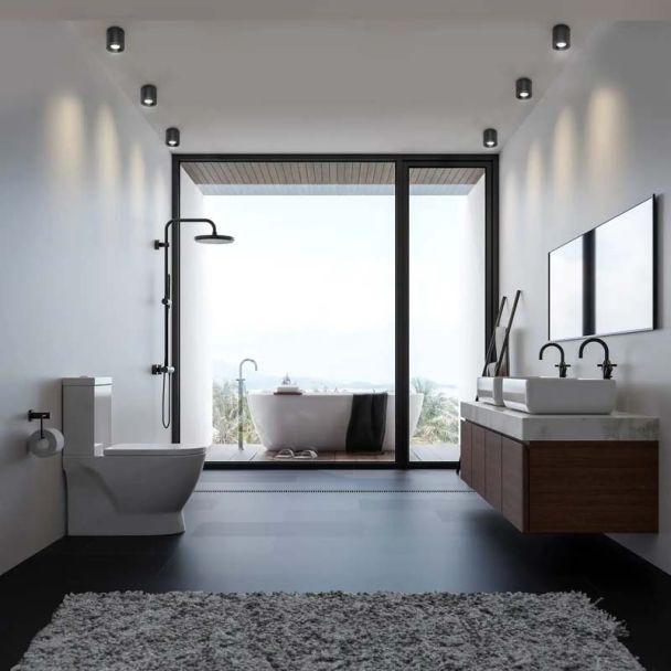 YASKR Tubka Luna 1xGU10 czarna IP65 CL0103-BK