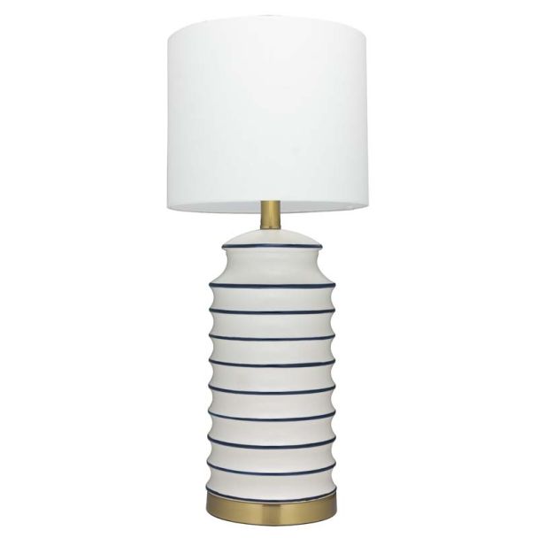 COSMOLIGHT Lampa stołowa COASTAL T01026BR-WH