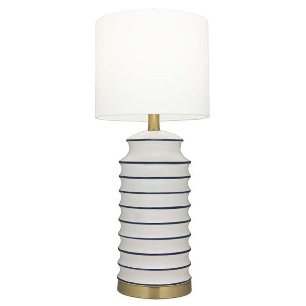 COSMOLIGHT Lampa stołowa COASTAL T01026BR-WH