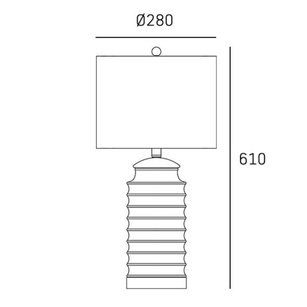 COSMOLIGHT Lampa stołowa COASTAL T01026BR-WH