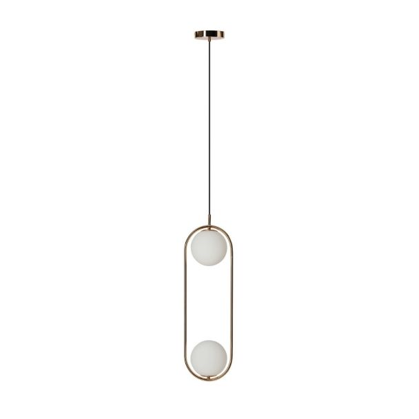 AZZARDO AZ4982 COCO 2 PENDANT lampa wisząca złoty,biały