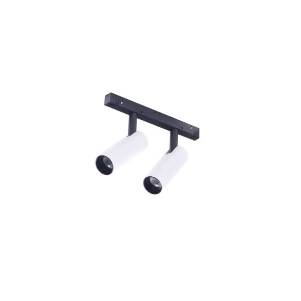 AZZARDO AZ4585 NIKO 2 TRACK MAGNETIC 2X7W 3000K WH/BK TECHNICAL TRACK WHITE / BLACK reflektor do szyny magnetycznej