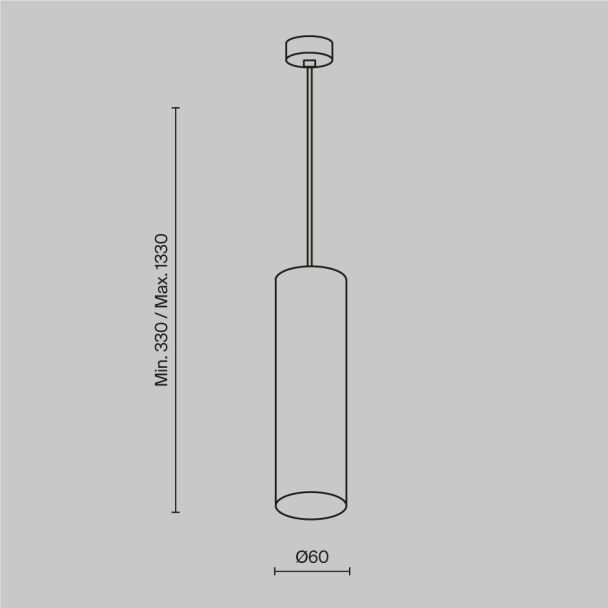MAYTONI P075PL-01B Focus lampa wisząca czarny