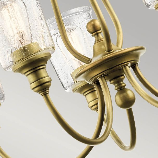 ELSTEAD Waverly KL-WAVERLY5-NBR 5 Light Chandelier - Natural Brass