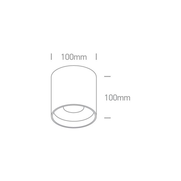 ONE LIGHT 12122C/B/W Karas 2 czarny cylinder COB LED 3000K 22W