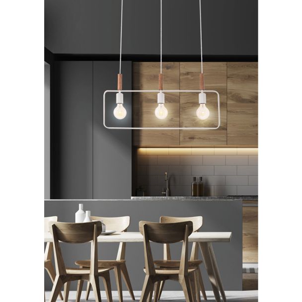 CANDELLUX 33-73532 FRAME LAMPA WISZĄCA 3X60W E27 BIAŁY