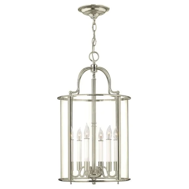 ELSTEAD Gentry HK-GENTRY-P-L-PN 6 Light Large Pendant - Polished Nickel