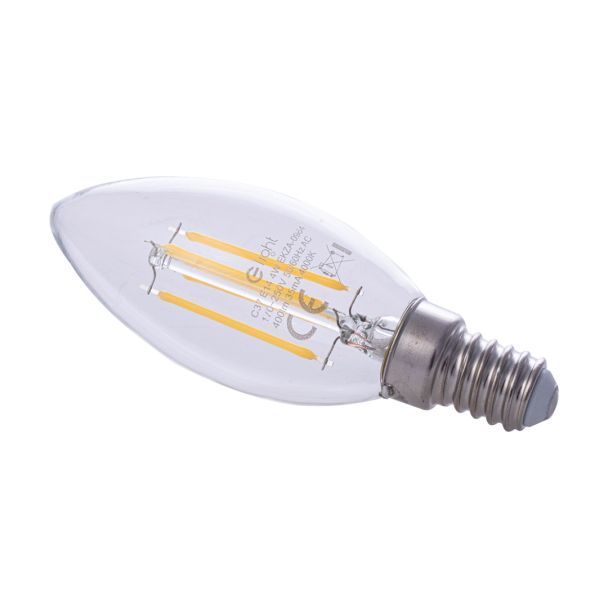 MILAGRO EKZF0964 Żarówka Filamentowa LED 4W Świeczka E14 4000K
