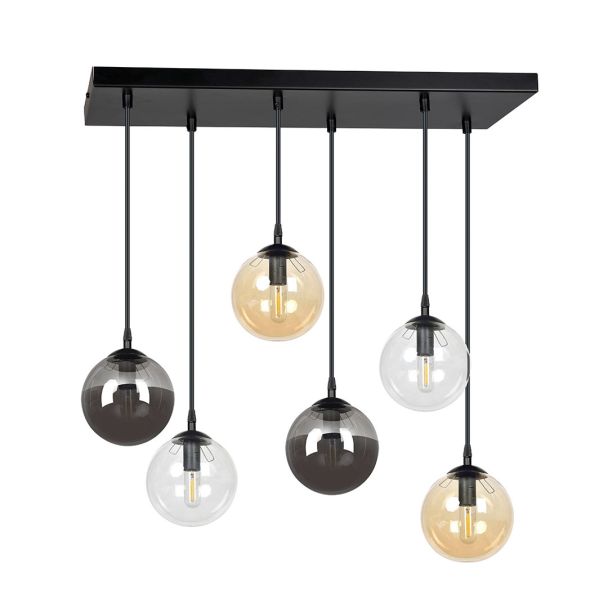 EMIBIG 714/6M1 LAMPA WISZĄCA COSMO 6 BL MIX1
