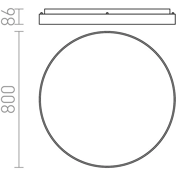 RENDL R12119 MENSA R 80 sufitowa aluminium szczotkowane 230V LED 107W 3000K