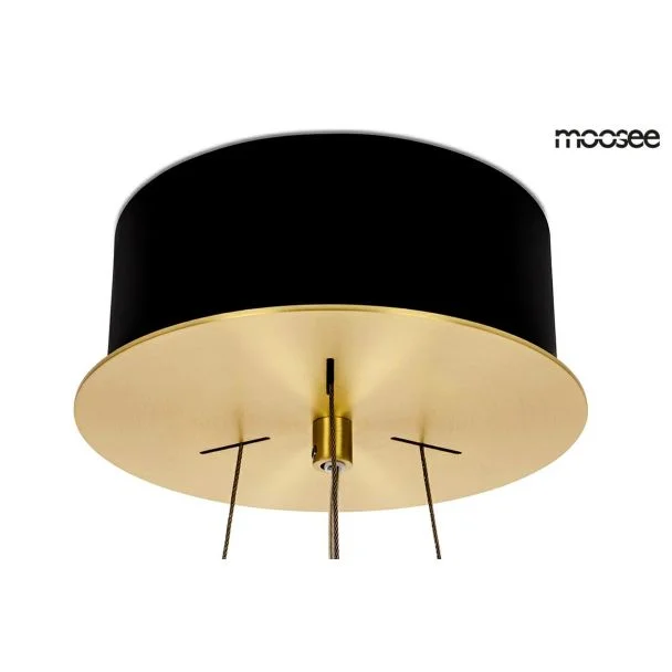Moosee MSE010100166 MOOSEE lampa wisząca SATURNUS 47 DUO złota - LED, kryształ, stal szczotkowana