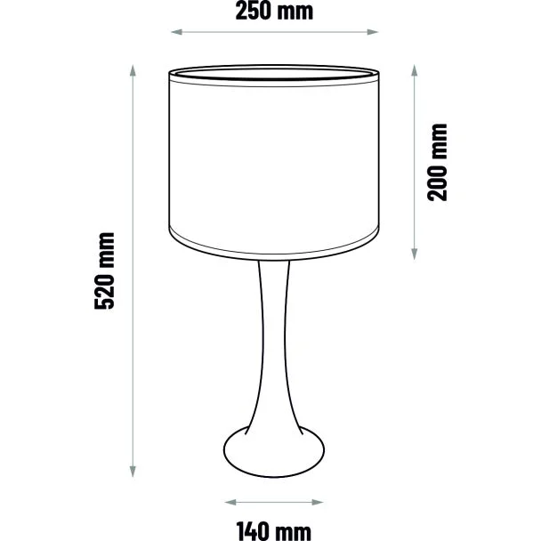 HELLUX 4112144 Lampa stołowa BEAVIS - dąb