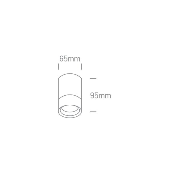 ONE LIGHT 67130C/W Lido biały zewnętrzny cylinder sufitowy 35W MR16 GU10