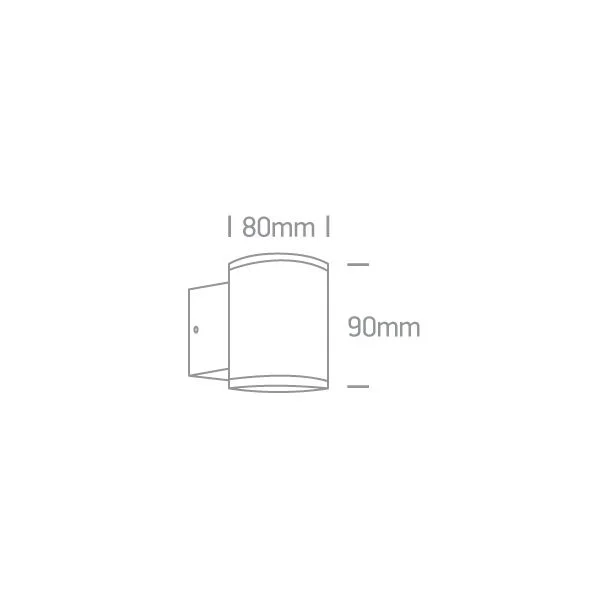 ONE LIGHT 67400A/B Cosmo czarny zewnętrzny cylinder ścienny 35W MR16 GU10