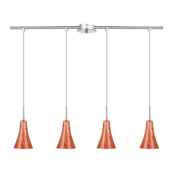 CANDELLUX 34-14668 RUFI LAMPA WISZĄCA 4X40 W E14 CHROM/SATYNA NIKIEL