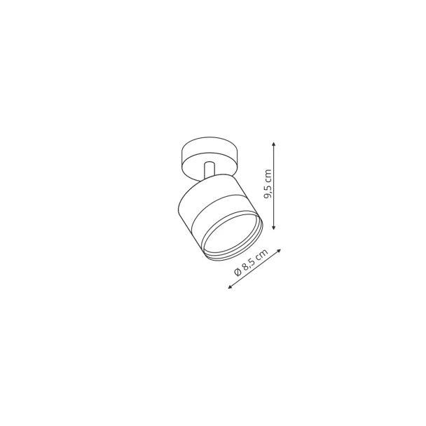 LIGHT PRESTIGE LP-6331/1WS TR/WH Spot Kendal 1 transparetny / biały GX53