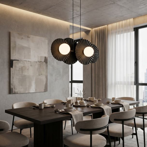 EMIBIG 1726/4 UMBRA 4 BLACK Lampa wisząca