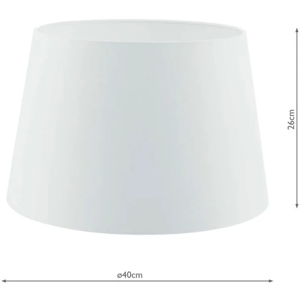 DAR CEZ162 CEZANNE 40CM FRENCH DRUM SHADE WHITE