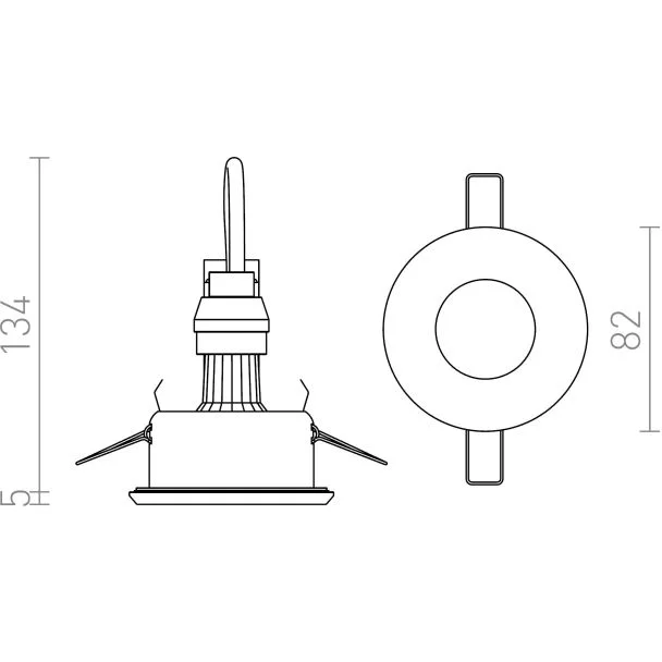 RENDL R12747 APRIORI biała szkło satynowe 230V GU10 35W IP54