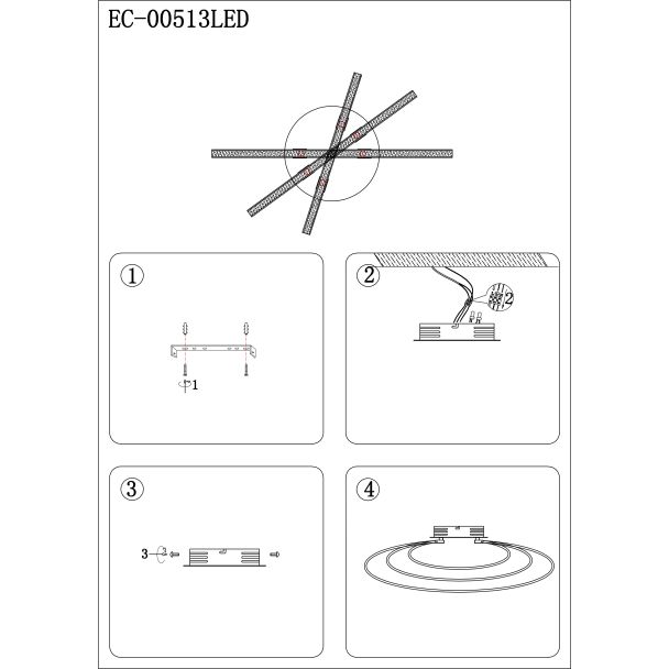 WYPRZEDAŻ E-CRYSTAL 00513 LED HOOP 47W 4000K