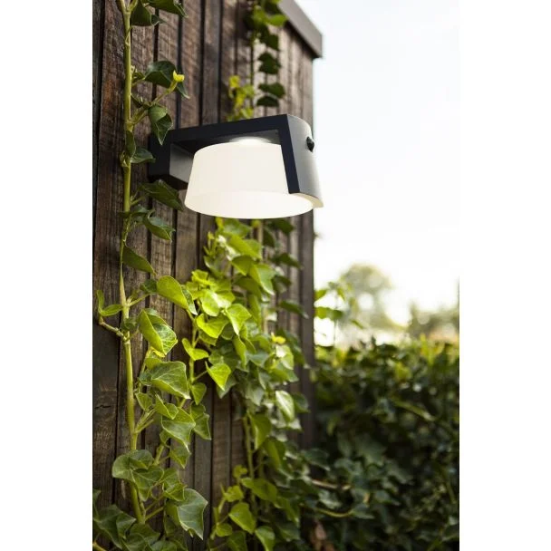 LUTEC 6906001118 LAMPA ZEWNĘTRZNA ŚCIENNA MOON SOLAR - CZUJNIK RUCHU