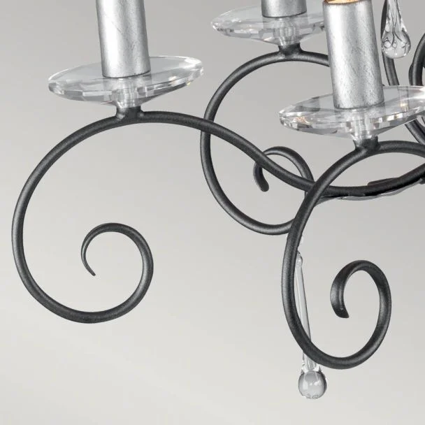 ELSTEAD AMARILLI AML10 BLK/SILVER 10Lt Chandelier